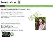 Tablet Screenshot of dyslexia-works.com